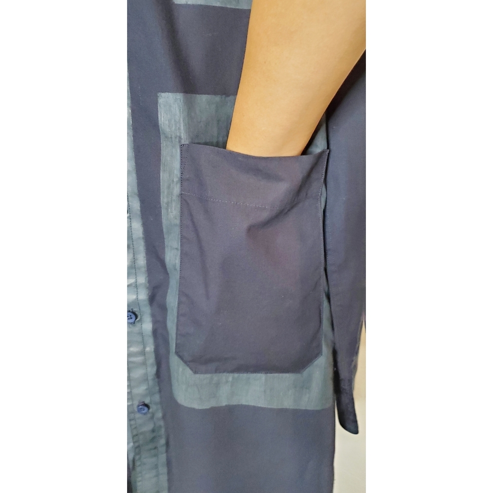 Craig Green | RARE Blue Long Tunic Style Handpainted Shirt - Picture 8 of 12